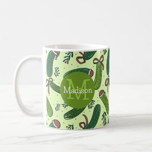 Quirky Festivals Weihnachtsmuster Kaffeetasse (Links)