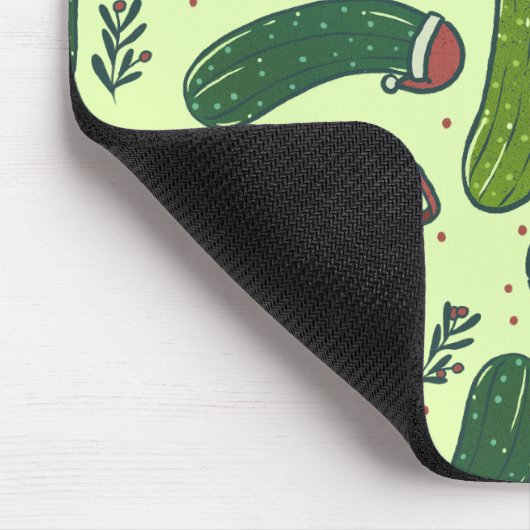 Quirky Festivals Weihnachtsmuster Mousepad (Ecke)