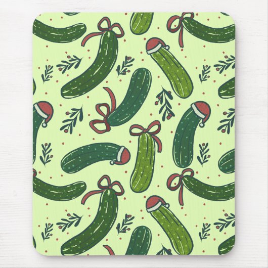 Quirky Festivals Weihnachtsmuster Mousepad (Vorne)