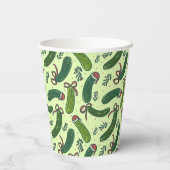 Quirky Festivals Weihnachtsmuster Pappbecher (Rückseite)