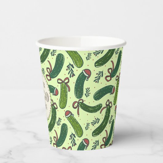 Quirky Festivals Weihnachtsmuster Pappbecher (Links)