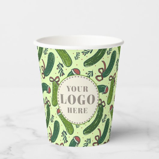 Quirky Festivals Weihnachtsmuster Pappbecher (Vorderseite)