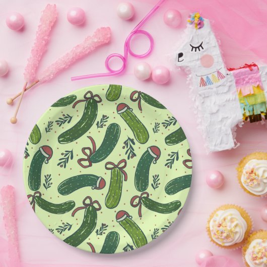 Quirky Festivals Weihnachtsmuster Pappteller (Party)