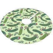 Quirky Festivals Weihnachtsmuster Polyester Weihnachtsbaumdecke (Schrägansicht)