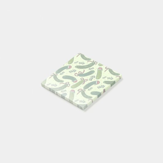 Quirky Festivals Weihnachtsmuster Post-it Klebezettel (angewinkelt)