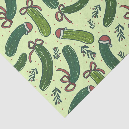 Quirky Festivals Weihnachtsmuster Seidenpapier (Ausschnitt)