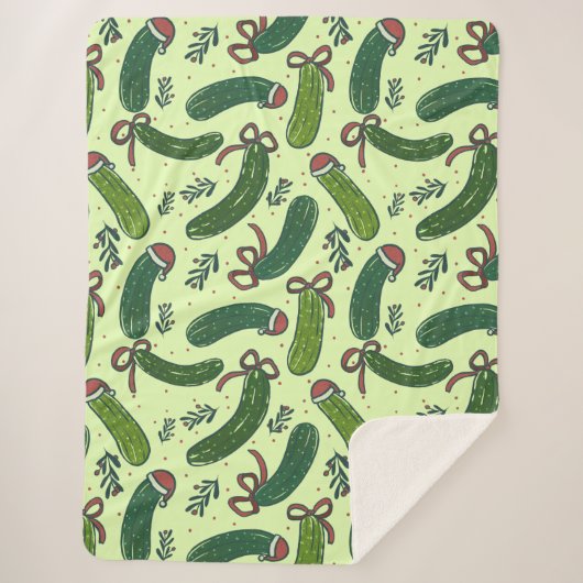 Quirky Festivals Weihnachtsmuster Sherpadecke (Vorderseite)