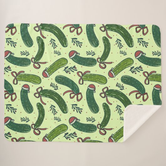 Quirky Festivals Weihnachtsmuster Sherpadecke (Vorderseite (Horizontal))