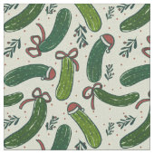 Quirky Festivals Weihnachtsmuster Stoff (Nahaufnahme)