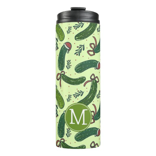 Quirky Festivals Weihnachtsmuster Thermosbecher (Vorderseite)