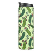 Quirky Festivals Weihnachtsmuster Thermosbecher (Nach rechts gedreht)