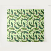 Quirky Festivals Weihnachtsmuster Wandteppich (Vorderseite (Horizontal))