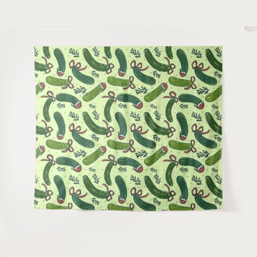 Quirky Festivals Weihnachtsmuster Wandteppich (Vorderseite (Horizontal))