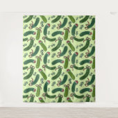 Quirky Festivals Weihnachtsmuster Wandteppich (Vorderseite)