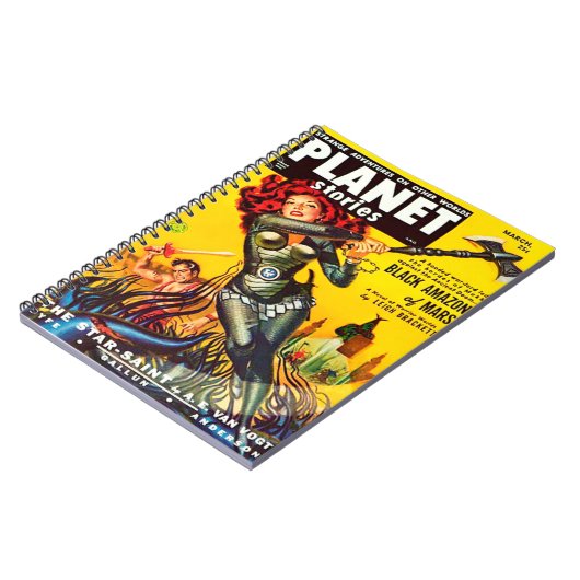 QUIRKY FIFTIES SCI FI PULP DESIGN NOTIZBLOCK (Linke Seite)