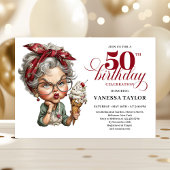 Quirky fifty celebration invite funny birthday  einladung