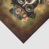 Quirky Floral Steampunk Bulldog AU2 Decoupage Seidenpapier (Ausschnitt)