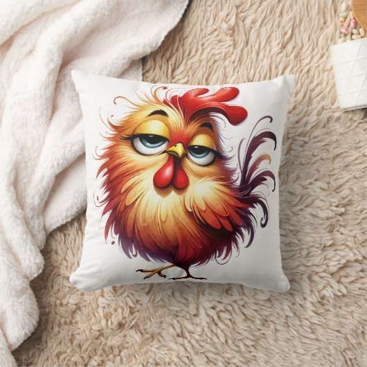 Quirky Fluffy Chicken Kissen - Whimsikale Dekorati (Decke)