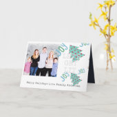 Quirky FOTO Weihnachts Folklorekunst Typeset Karte (Gelbe Blume)