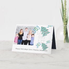 Quirky FOTO Weihnachts Folklorekunst Typeset Karte