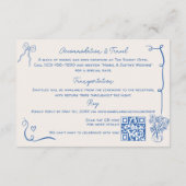 Quirky French Retro Hochzeitsstipps - Details Begleitkarte (Rückseite)