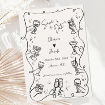 Quirky Fun Hand Drawn Squiggle Scribble Wedding