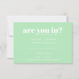Quirky Fun Wedding RSVP | 70er Typografie Ankündigung