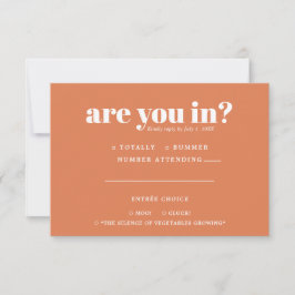 Quirky Fun Wedding RSVP | 70er Typografie Ankündigung