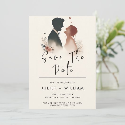 Quirky Funky Unique Spaß Meme Funny Wedding Save The Date (Stehend Vorderseite)