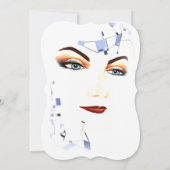 Quirky Funny Funky Boho Creative Einladung (Rückseite)