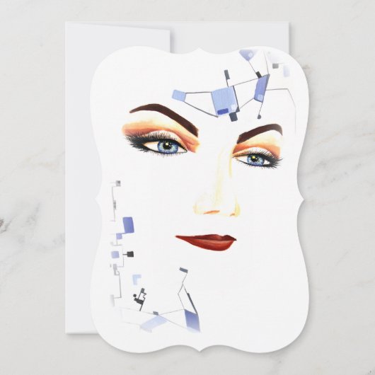 Quirky Funny Funky Boho Creative Einladung (Rückseite)