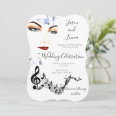 Quirky Funny Funky Boho Creative Einladung (Stehend Vorderseite)