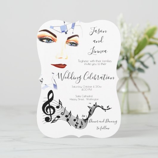 Quirky Funny Funky Boho Creative Einladung (Stehend Vorderseite)