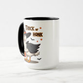 Quirky Funny Halloween Duck Costume Trick oder Hon Tasse (Vorderseite Links)