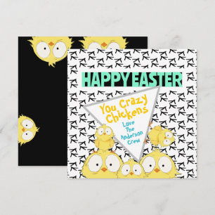 Quirky Funny Happy Oaster Your Crazy Chickens Feiertagskarte