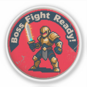 Quirky Gamer Motivation - Kämpfe wie ein Pro Aufkleber