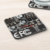 Quirky Geeks Circuit Board Graphic Untersetzer (Linke Seite)