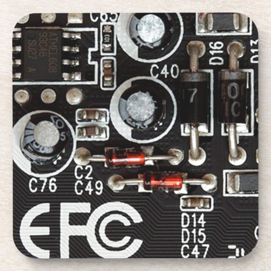 Quirky Geeks Circuit Board Graphic Untersetzer (Vorderseite)