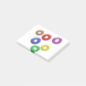 Quirky-gepunktete Donuts Post-it Klebezettel (angewinkelt)