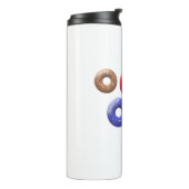 Quirky-gepunktete Donuts Thermosbecher (Nach links gedreht)