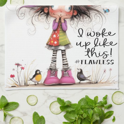Quirky Girl Flawless Küchentücher (Gefaltet)