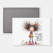 Quirky Girl # Flawless Magnet (Vorderseite/Rückseite)