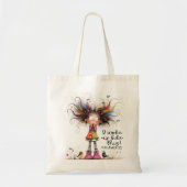 Quirky Girl #Flawless Tote Bag Tragetasche (Vorne)