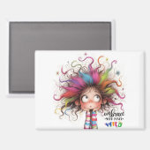 Quirky Girl Inner Wild Magnet (Vorderseite/Rückseite)