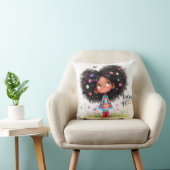 Quirky Girl Kindness Throw Kissen (Stuhl )