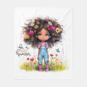 Quirky Girl Nice Human Fleecedecke (Vorderseite)