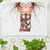 Quirky Girl Oh Really Kitchen Handtücher (Gefaltet)