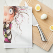 Quirky Girl Oh Really Kitchen Handtücher (Viertel Falte)