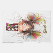 Quirky Girl Oh Really Kitchen Handtücher (Horizontal)