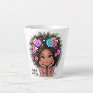 Quirky Girl Positivity Latte Tasse